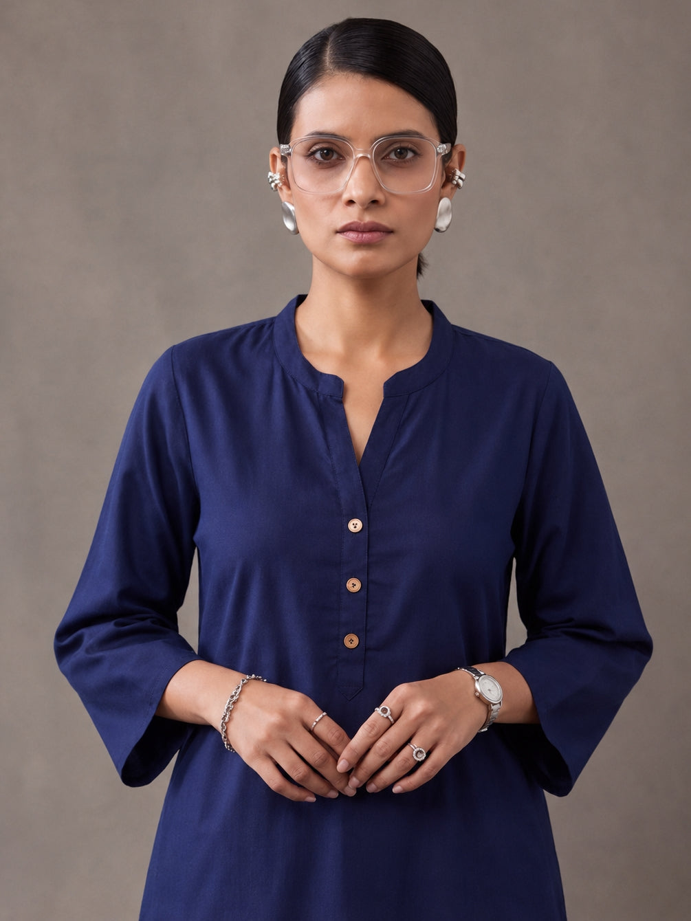Solid Cotton Straight Kurta & Salwar Sets