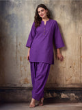 Solid Cotton Straight Kurta & Salwar Sets