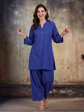 Solid Cotton Straight Kurta & Salwar Sets