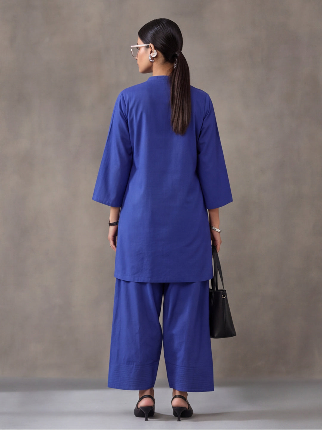 Solid Cotton Straight Kurta & Salwar Sets