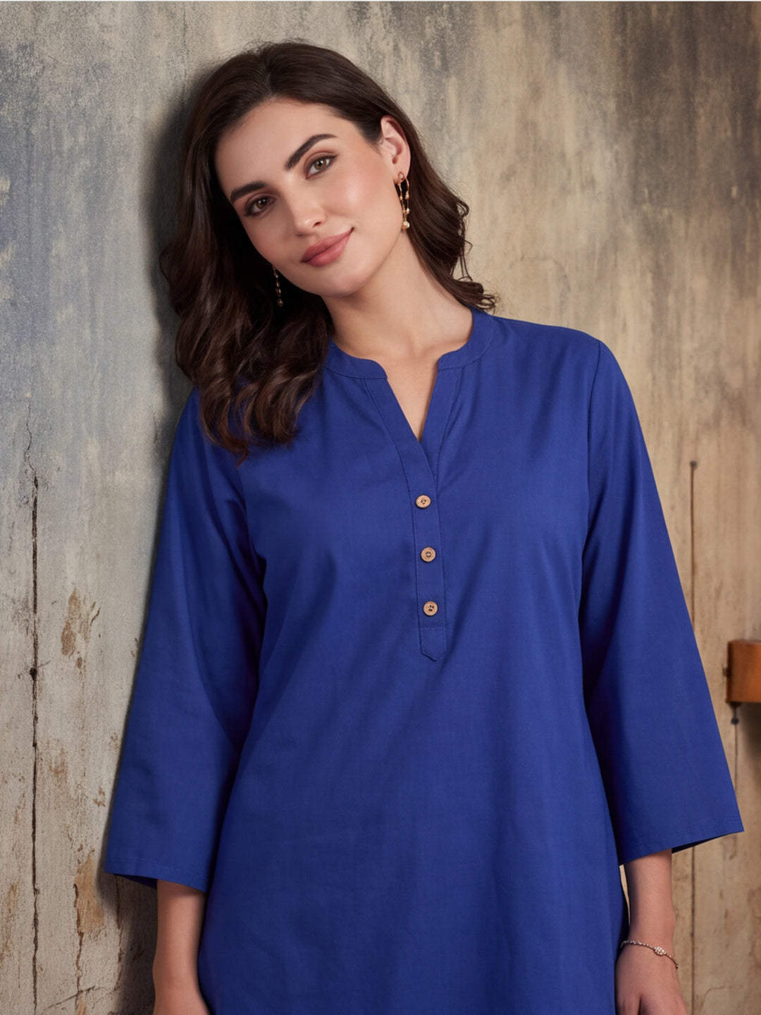 Solid Cotton Straight Kurta & Salwar Sets