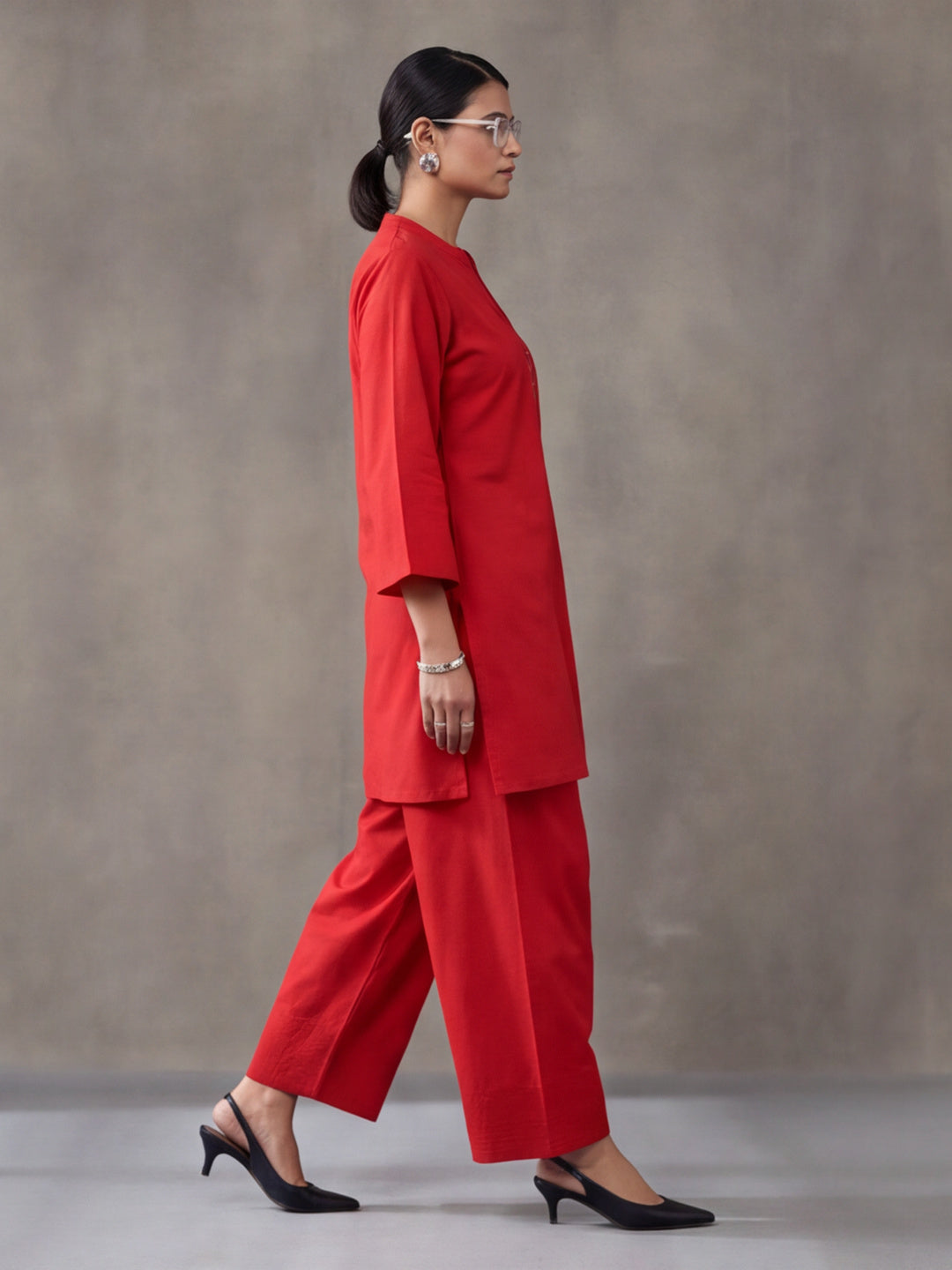 Solid Cotton Straight Kurta & Salwar Sets