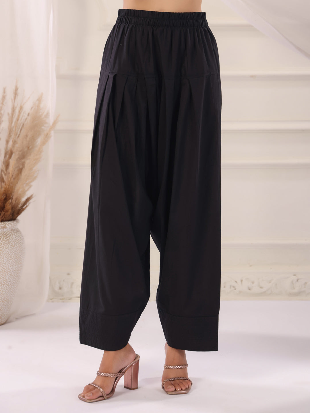 Solid Cotton Straight Kurta & Salwar Sets