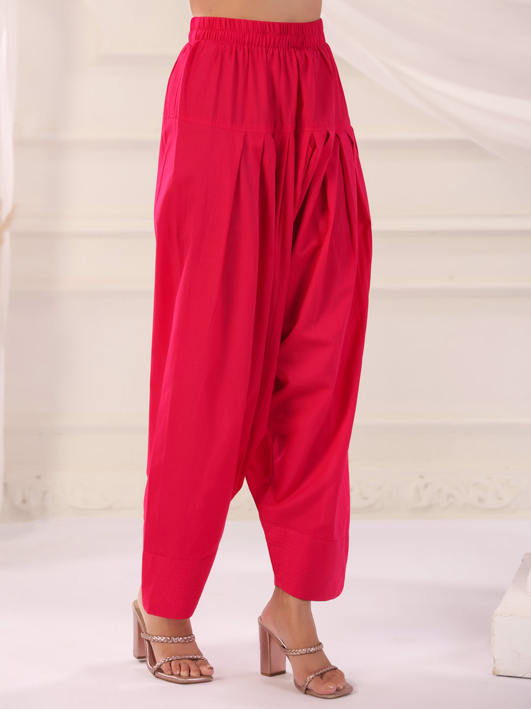 Solid Cotton Straight Kurta & Salwar Sets
