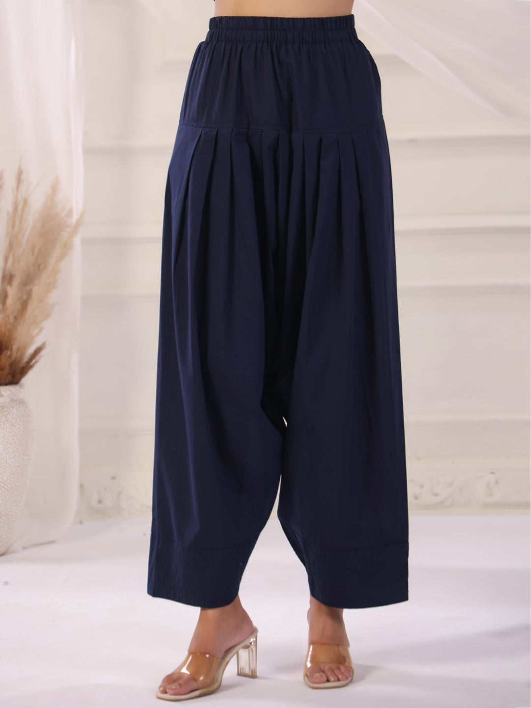 Solid Cotton Straight Kurta & Salwar Sets