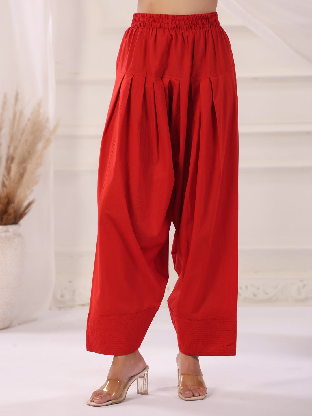 Solid Cotton Straight Kurta & Salwar Sets