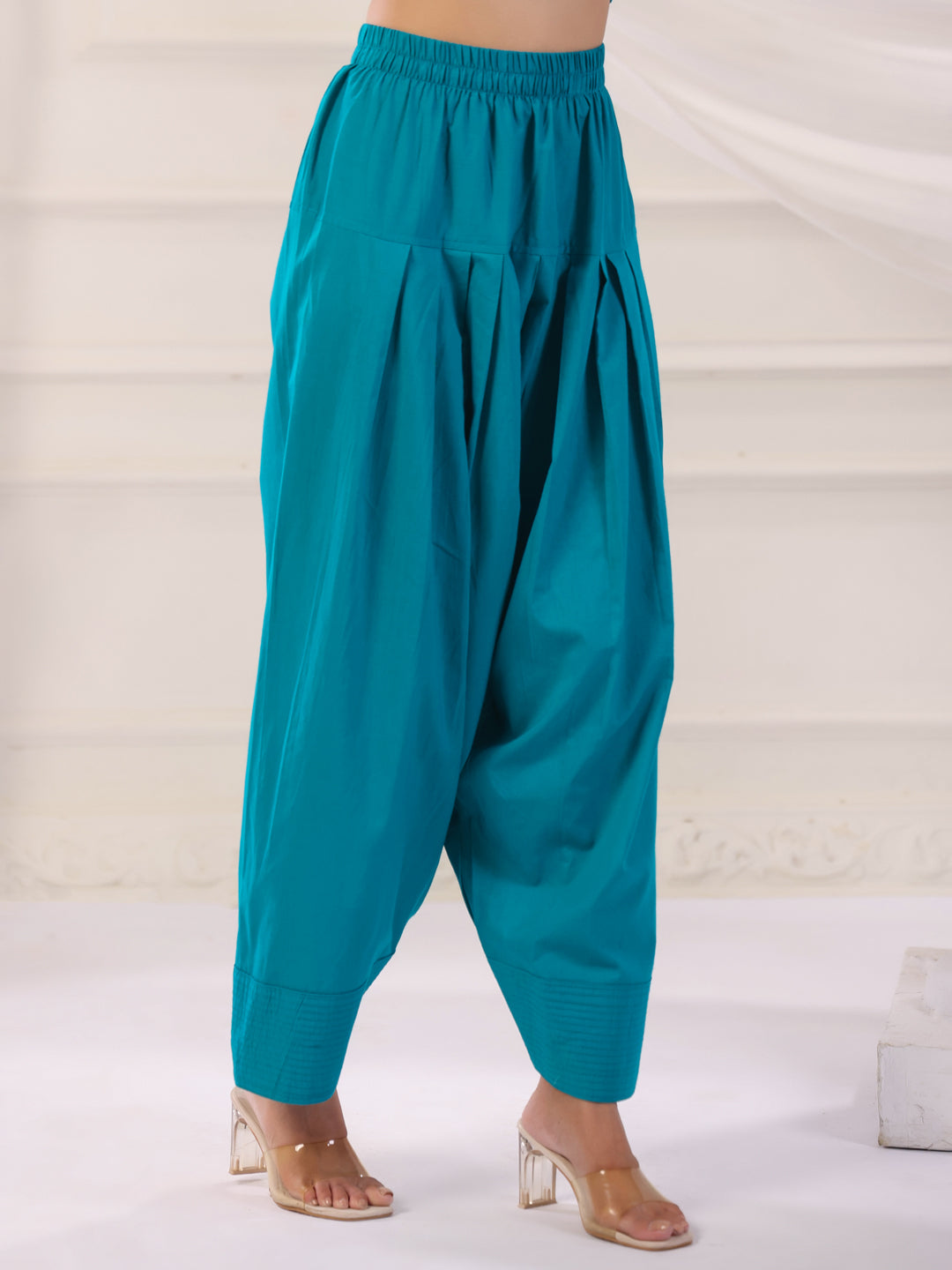 Solid Cotton Straight Kurta & Salwar Sets