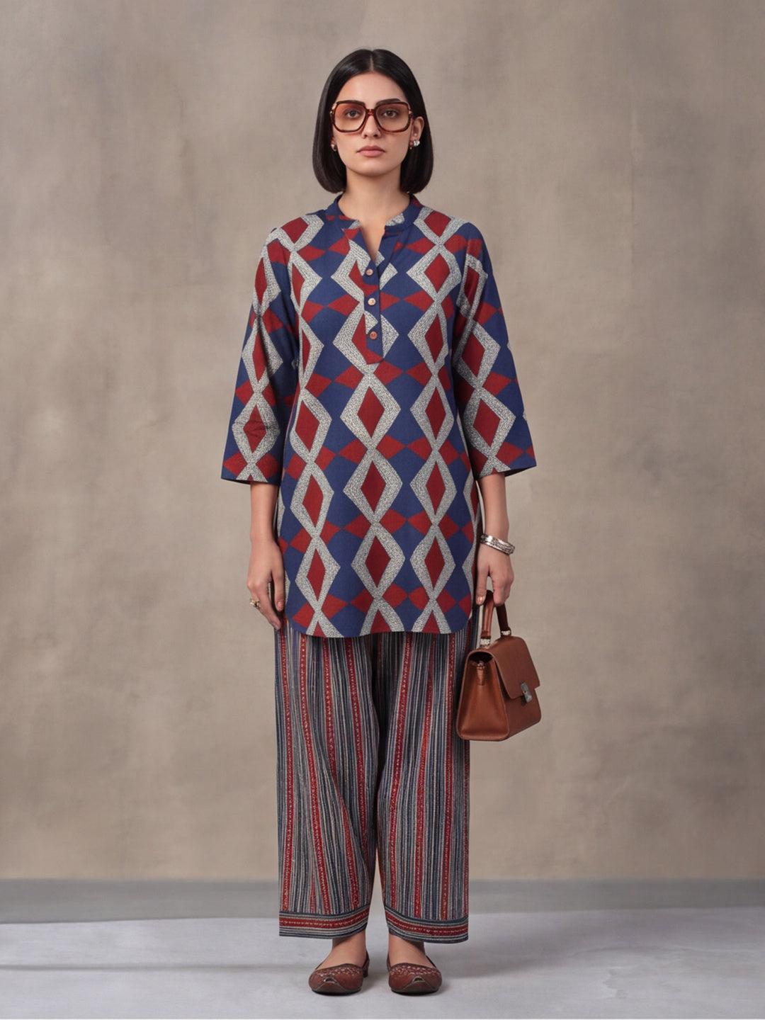 Women Straight Printed Pure Cotton Farshi Suit Sets