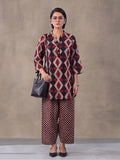 Women Straight Printed Pure Cotton Farshi Suit Sets