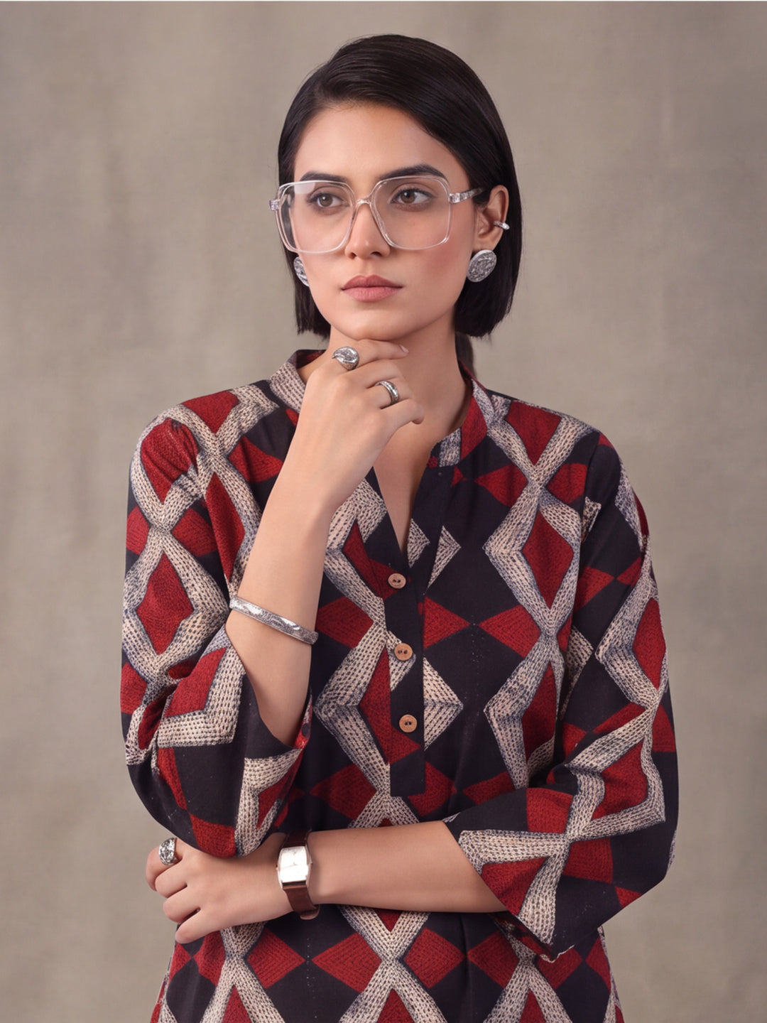 Women Straight Printed Pure Cotton Farshi Suit Sets
