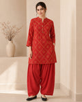 Floral Printed Straight Pure Cotton Kurta & Farshi Salwar Sets