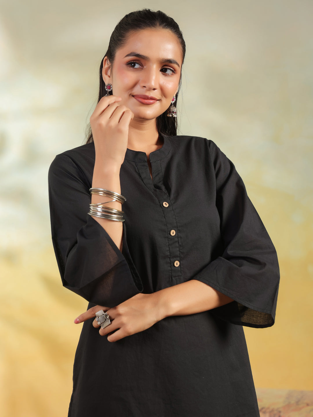 Floral Printed Straight Pure Cotton Kurta & Salwar Sets