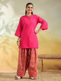 Floral Printed Straight Pure Cotton Kurta & Salwar Sets