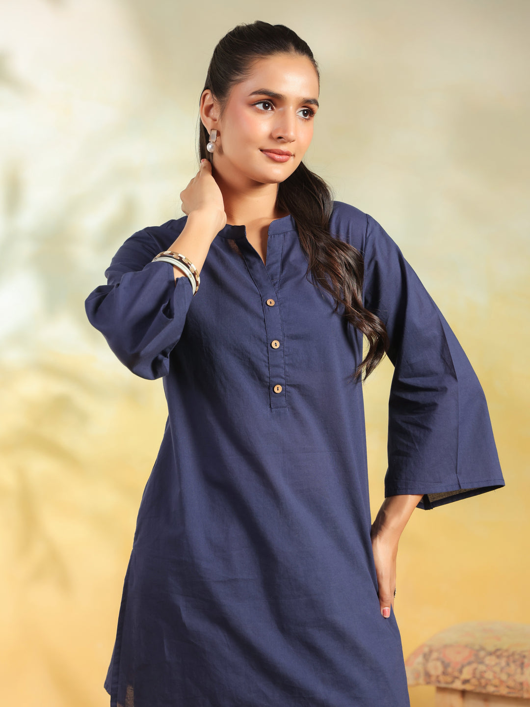 Floral Printed Straight Pure Cotton Kurta & Salwar Sets