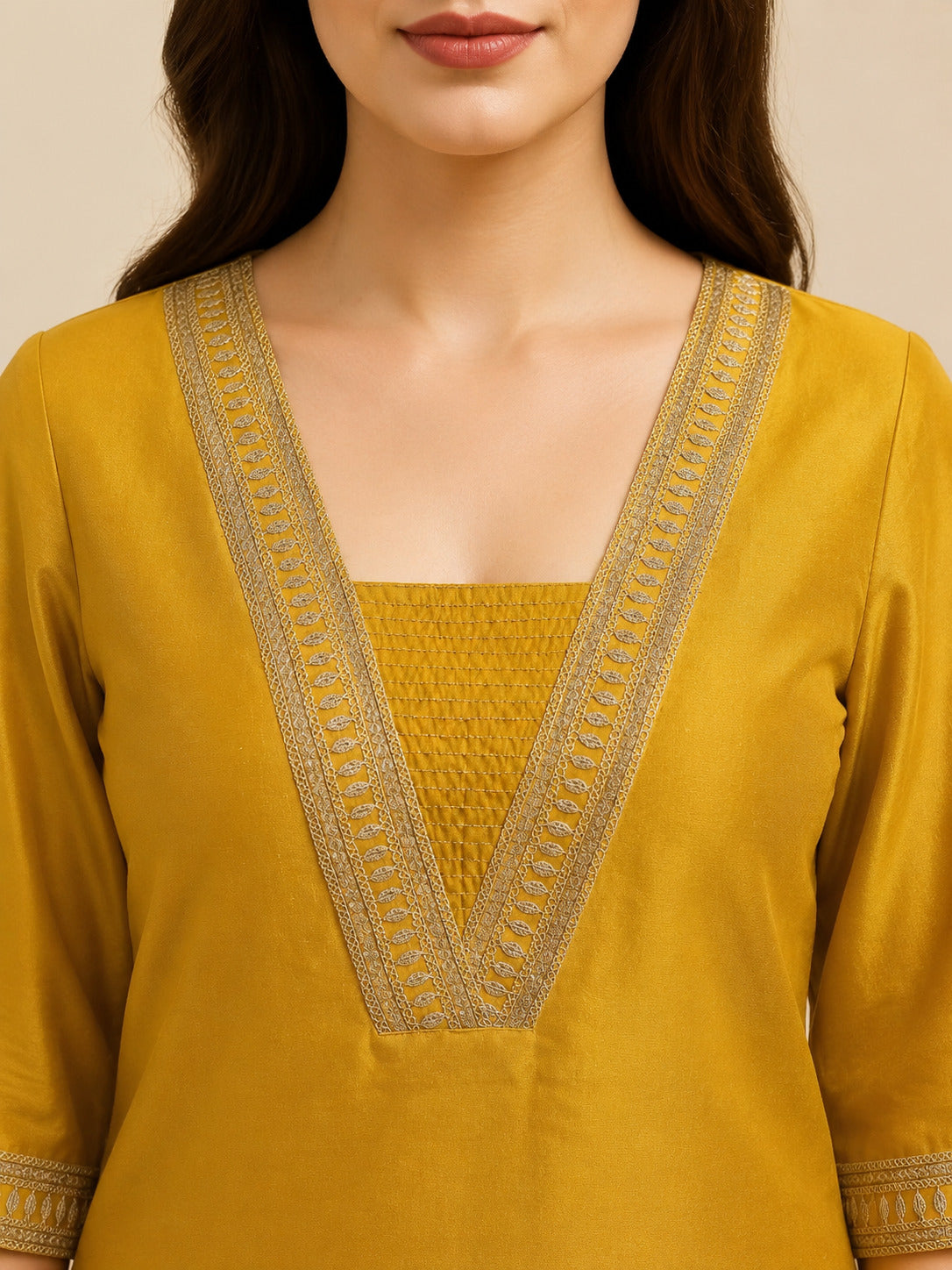 Floral Embroidered Straight Kurta & Farshi Salwar Sets