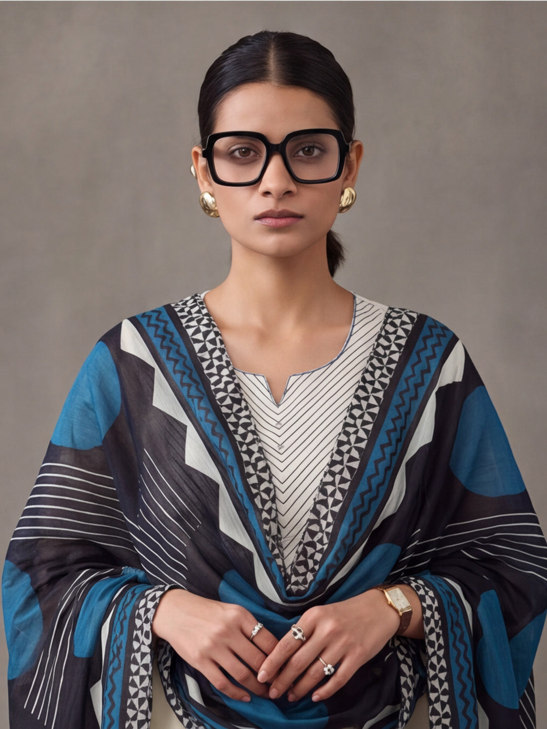 Solid Cotton Straight Kurta & Trouser Sets