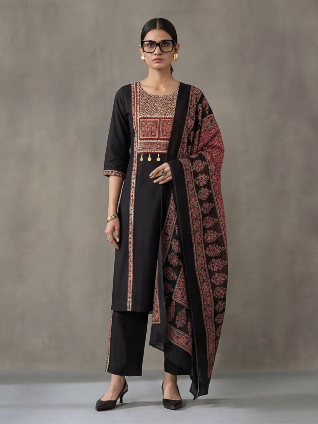 Printed Pure Cotton Kurta sets with Dupatta