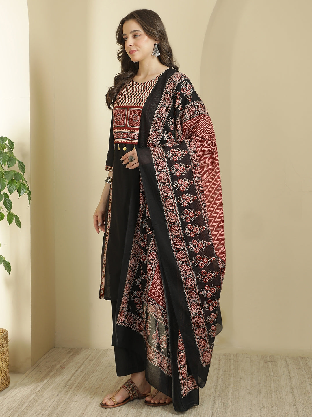Printed Pure Cotton Kurta sets with Dupatta