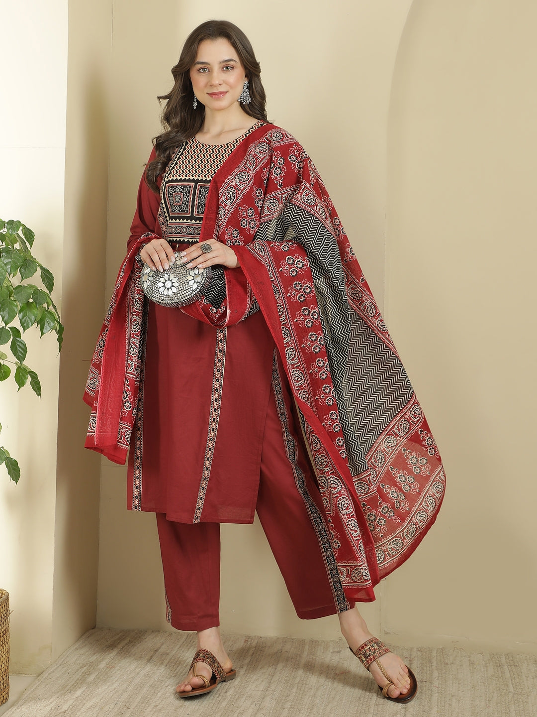 Printed Pure Cotton Kurta sets with Dupatta