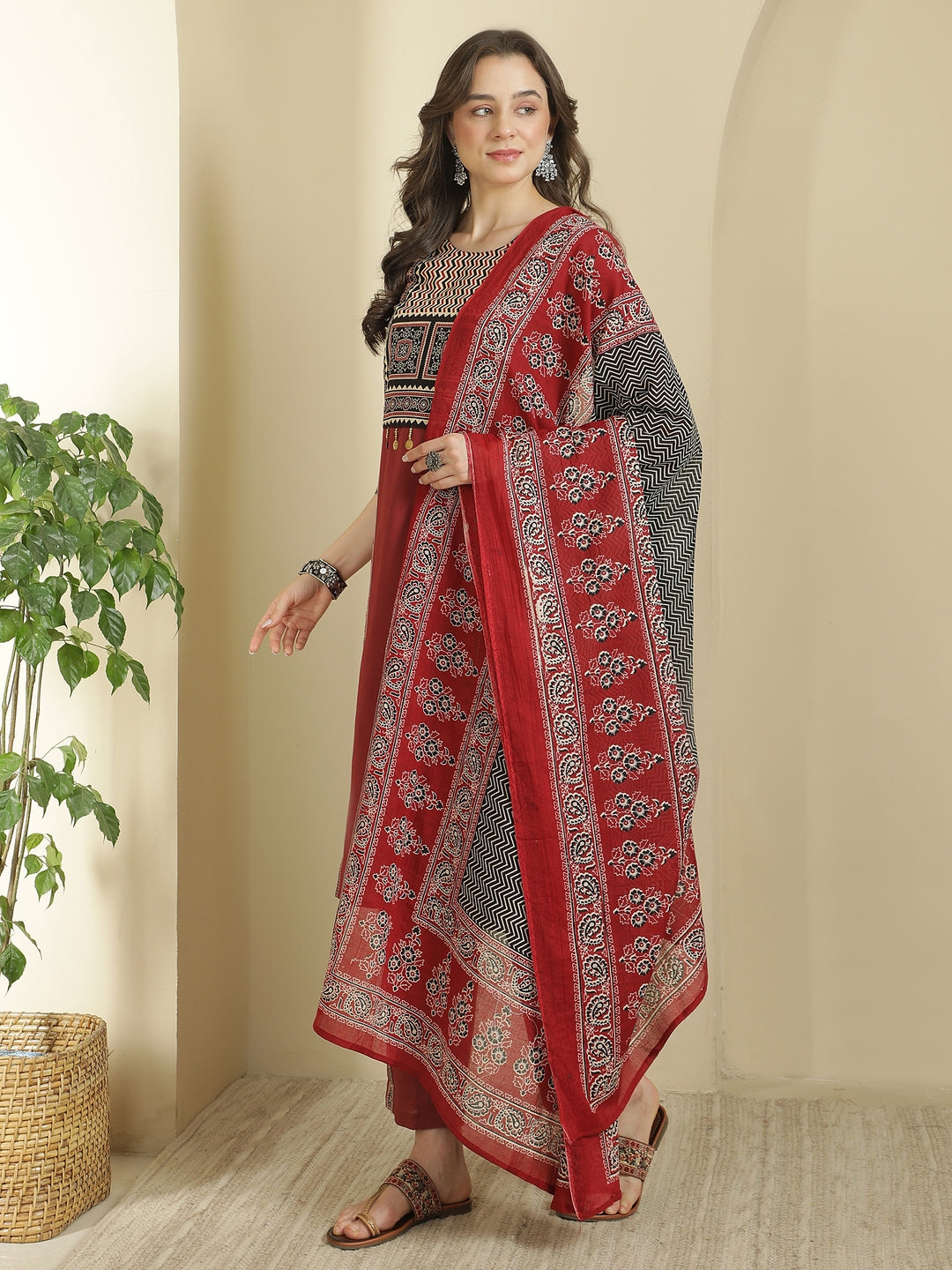 Printed Pure Cotton Kurta sets with Dupatta