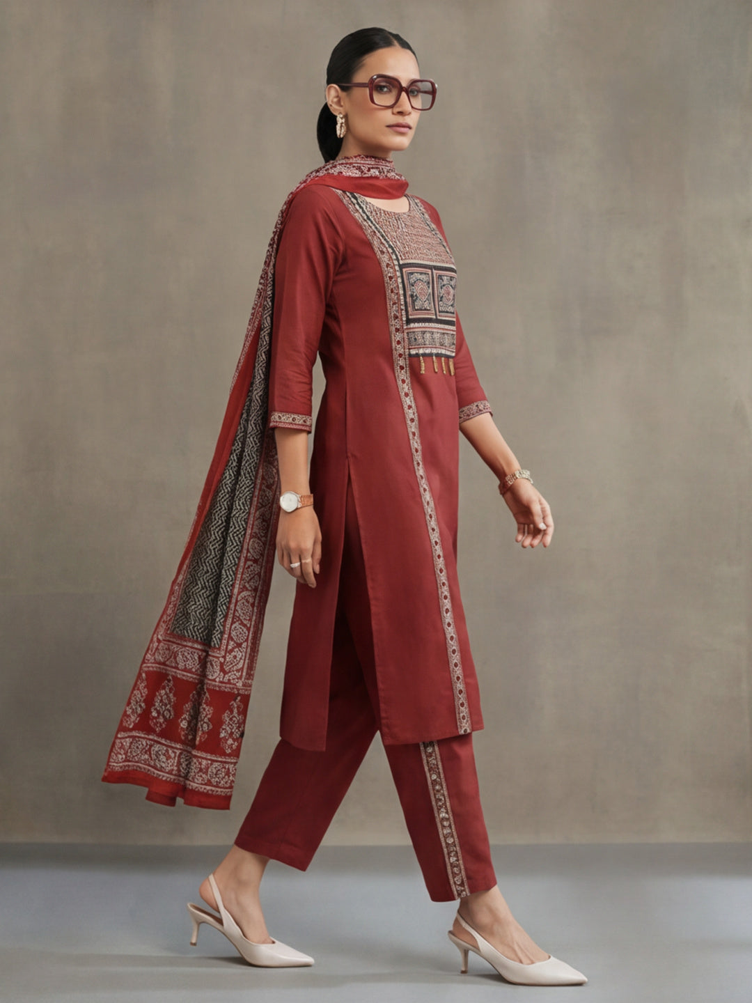 Printed Pure Cotton Kurta sets with Dupatta