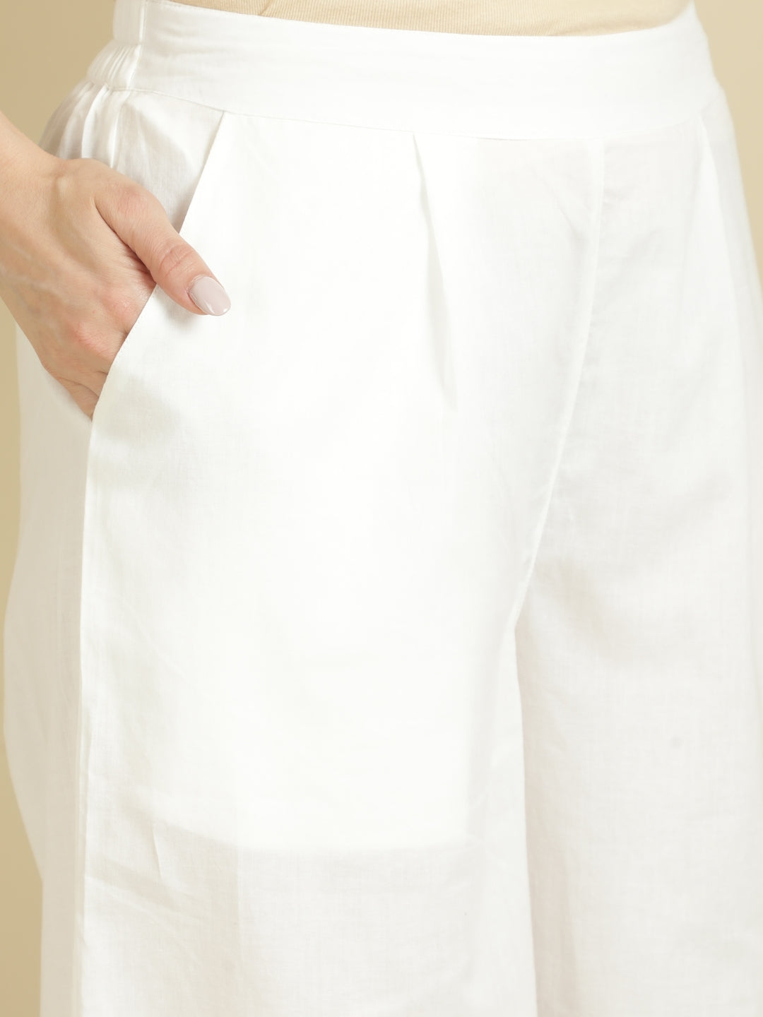 Solid Pure cotton Palazzo