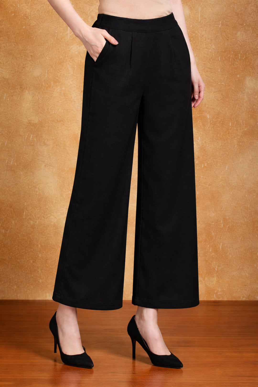 Solid Pure cotton Palazzo