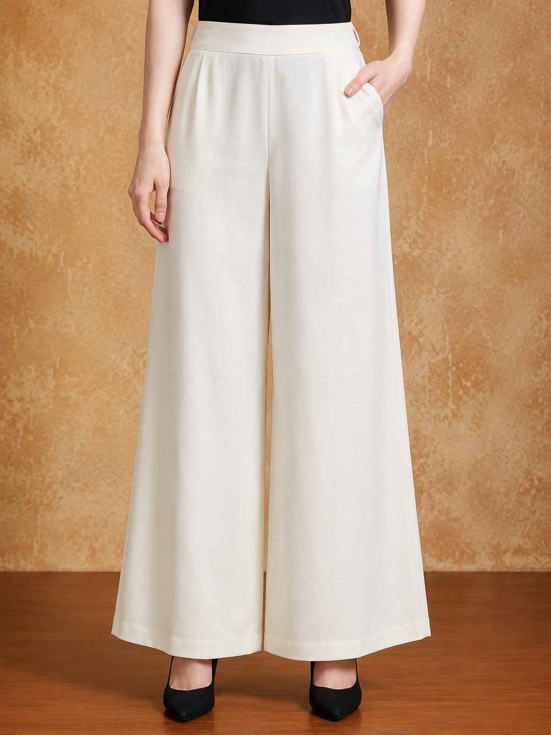 Solid Pure cotton Palazzo