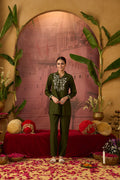 Floral Embroidered Straight Viscose Rayon Top & Trousers Sets