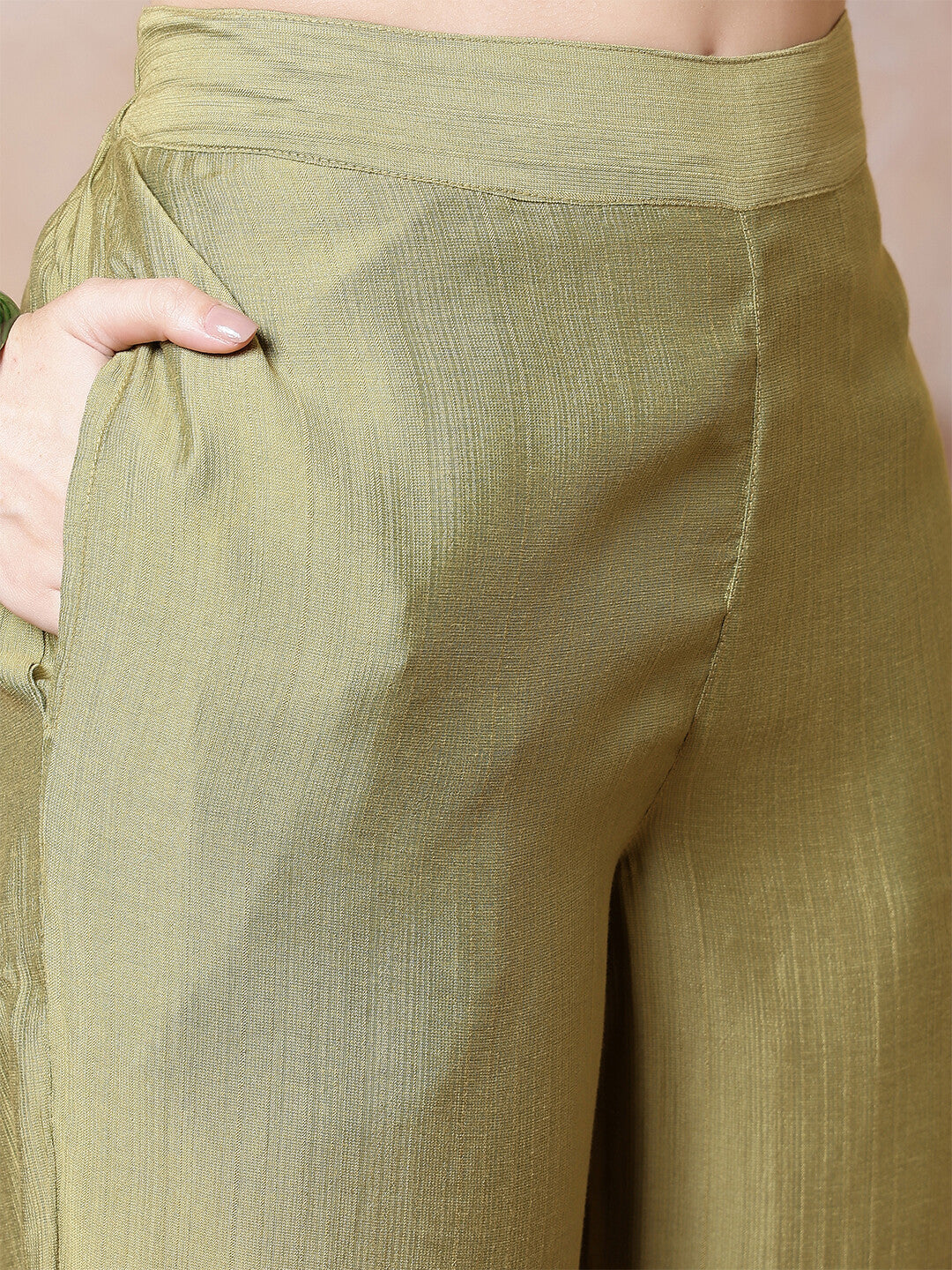 Floral Embroidered Straight Kurta & Trousers Sets