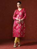 Floral Woven Design Straight Kurta