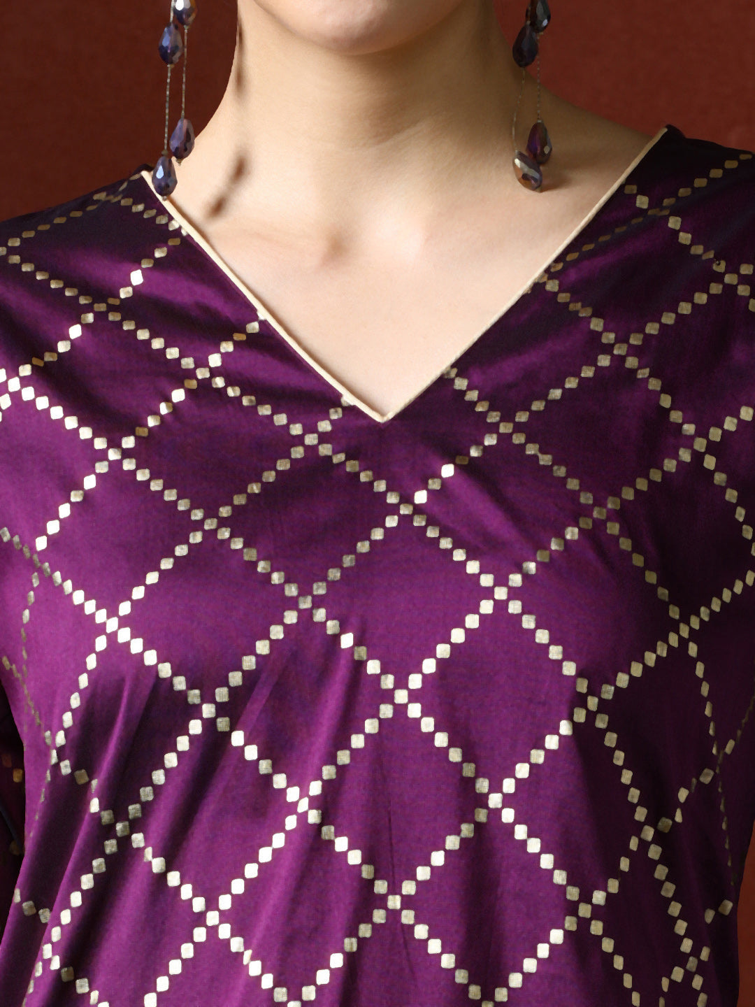Floral Woven Design Straight Kurta