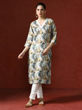 Floral Printed Straight Kurta