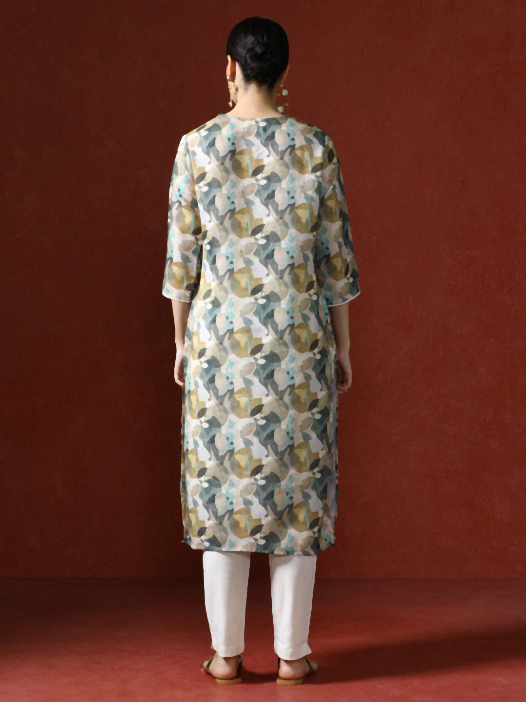 Floral Printed Straight Kurta
