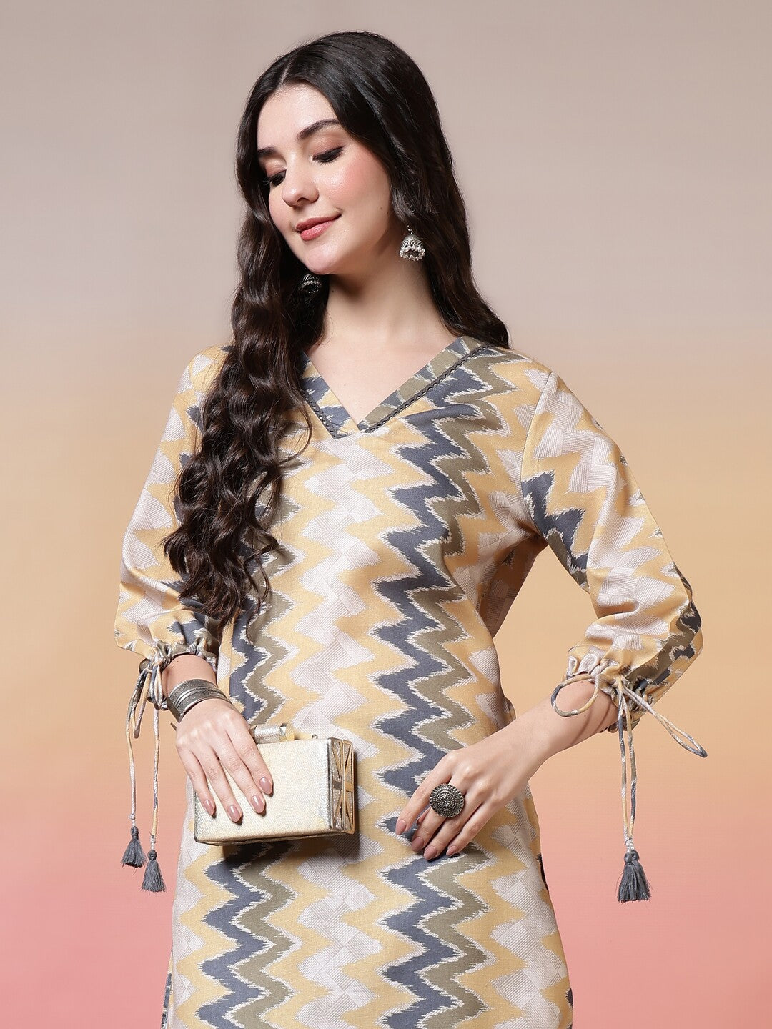 Floral Printed Straight Kurta