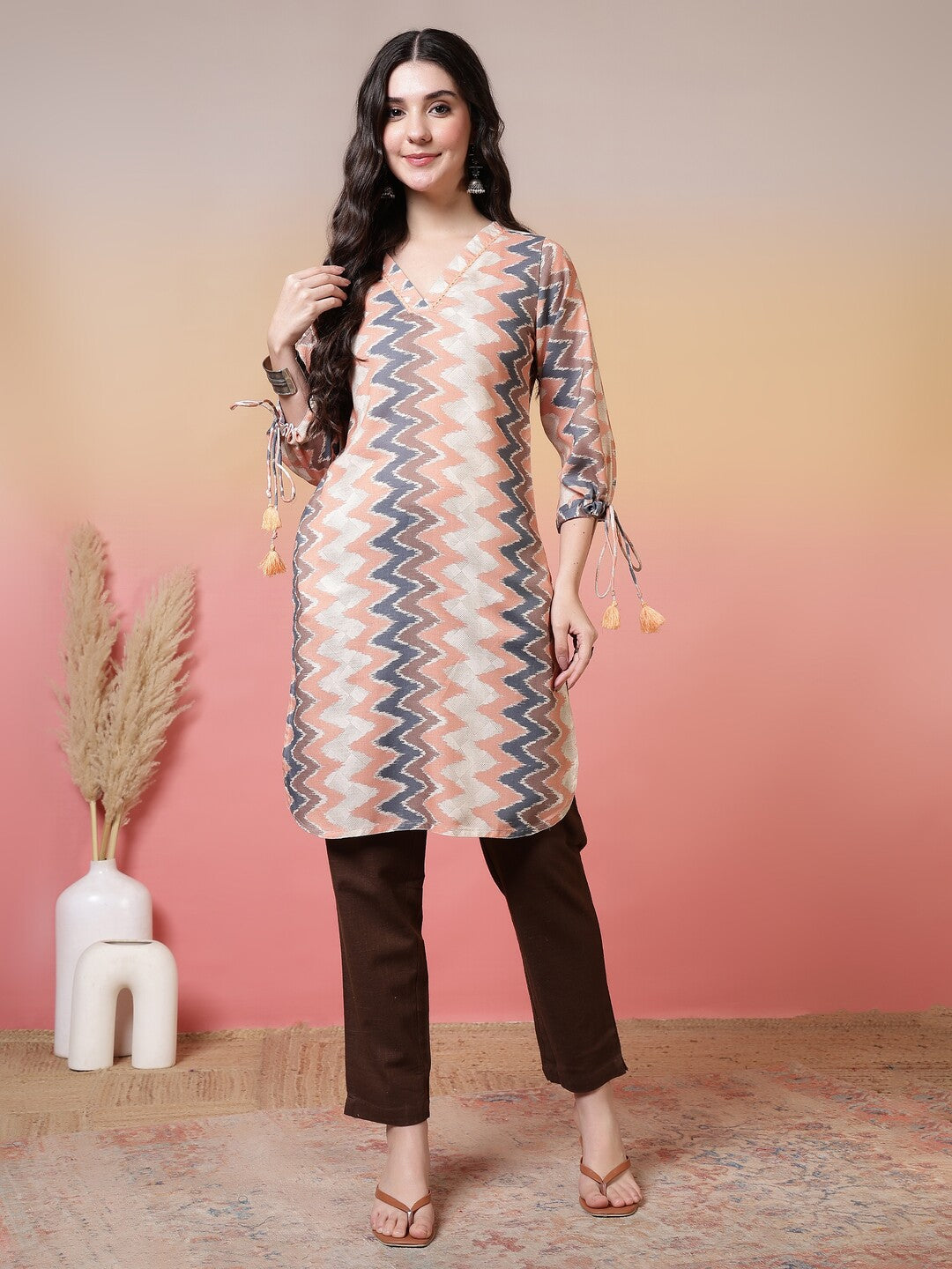 Floral Printed Straight Kurta