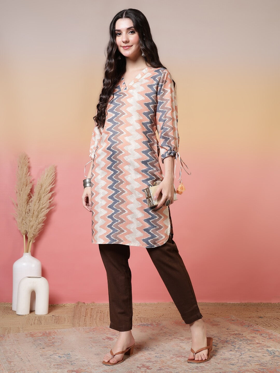Floral Printed Straight Kurta