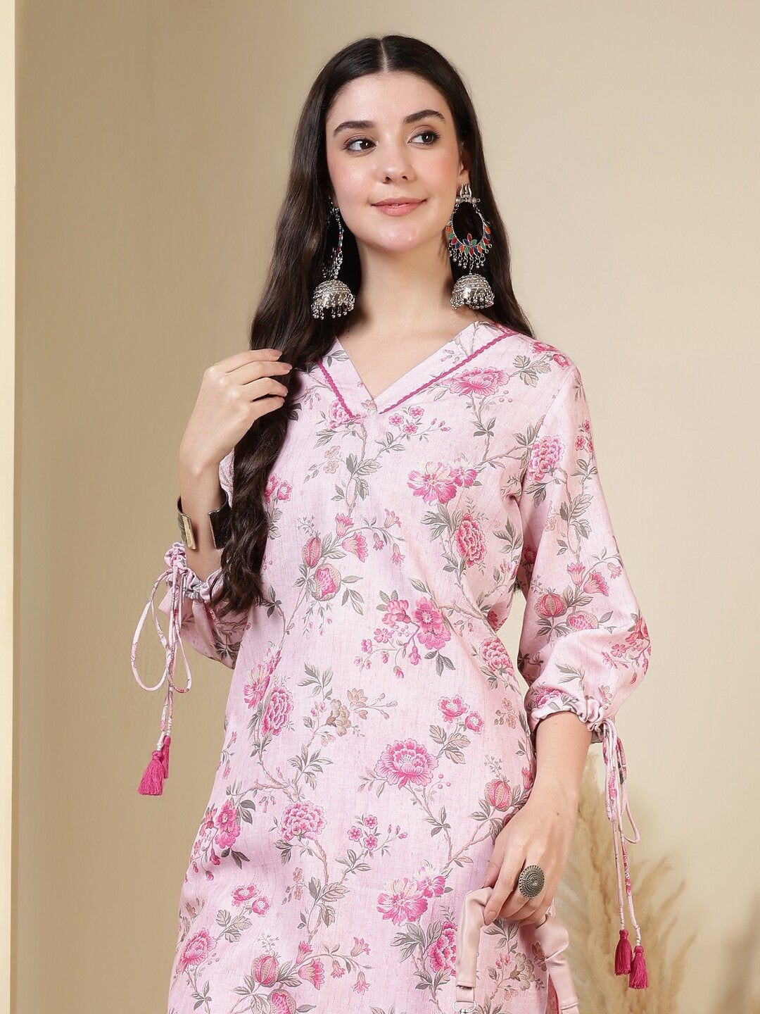 Floral Printed Straight Kurta