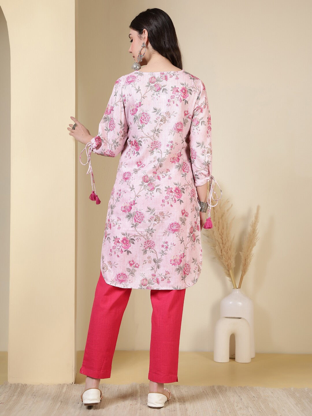 Floral Printed Straight Kurta