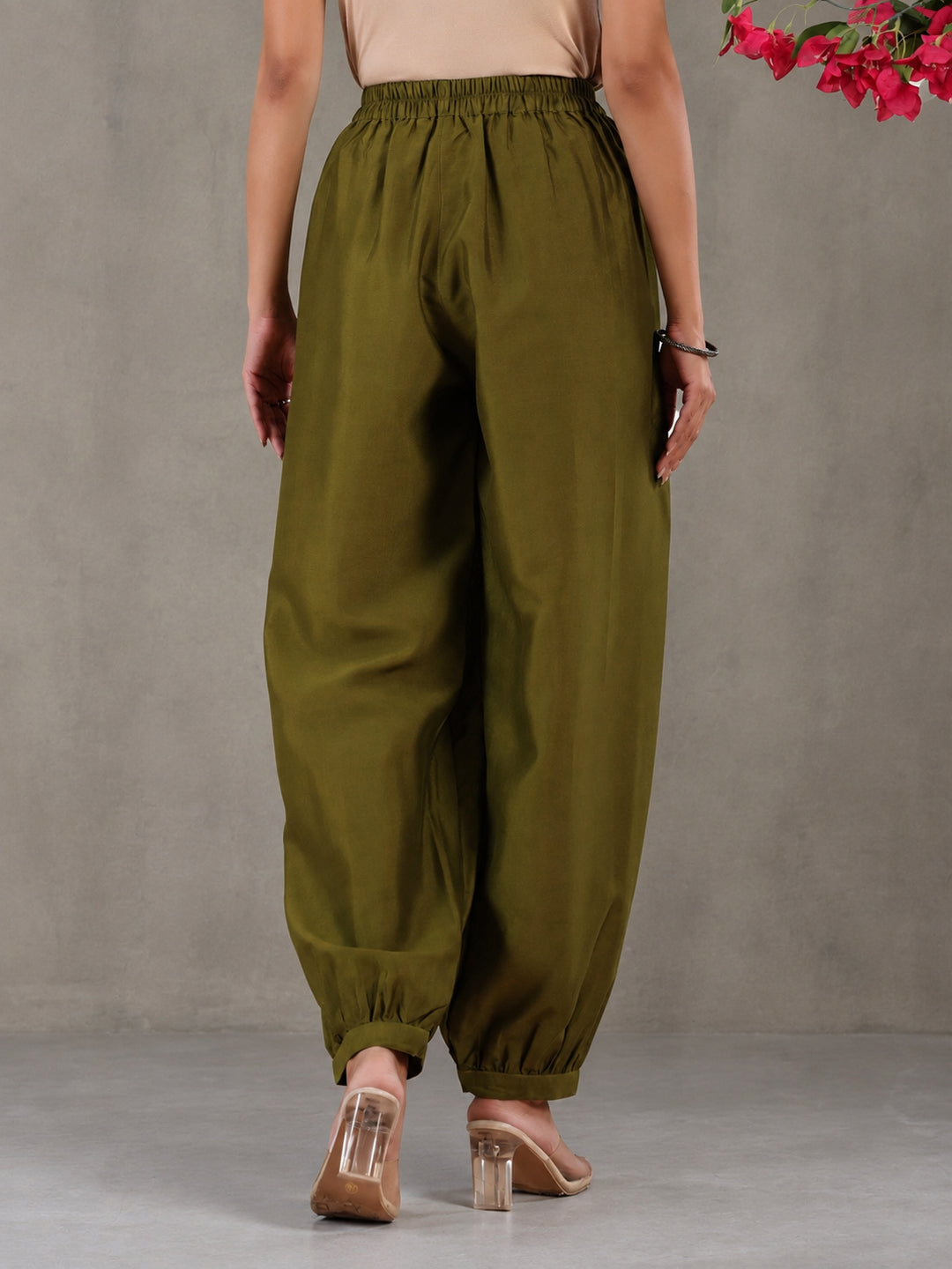 Solid Loose Fit Afgani Pant for Women