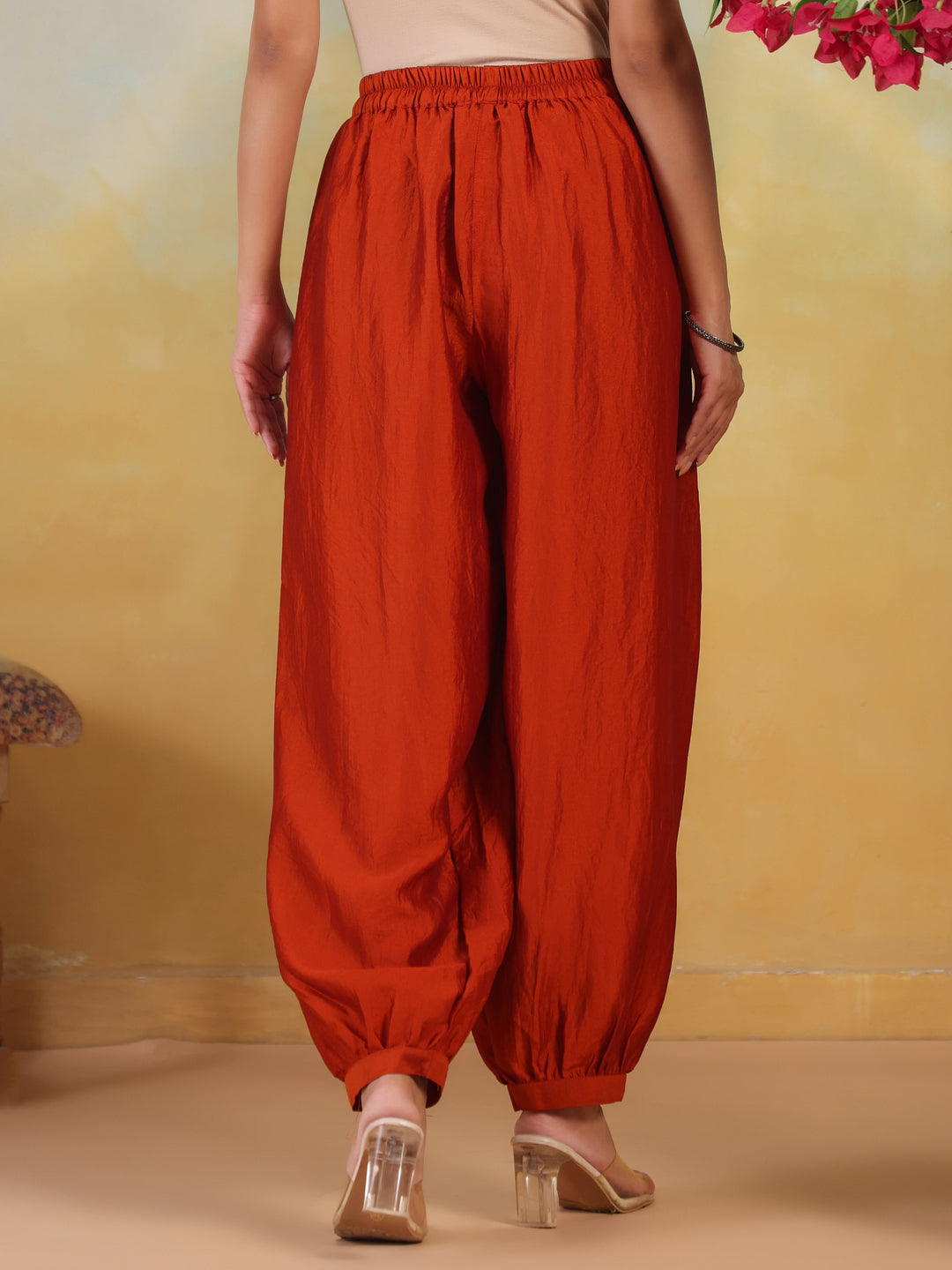 Solid Loose Fit Afgani Pant for Women