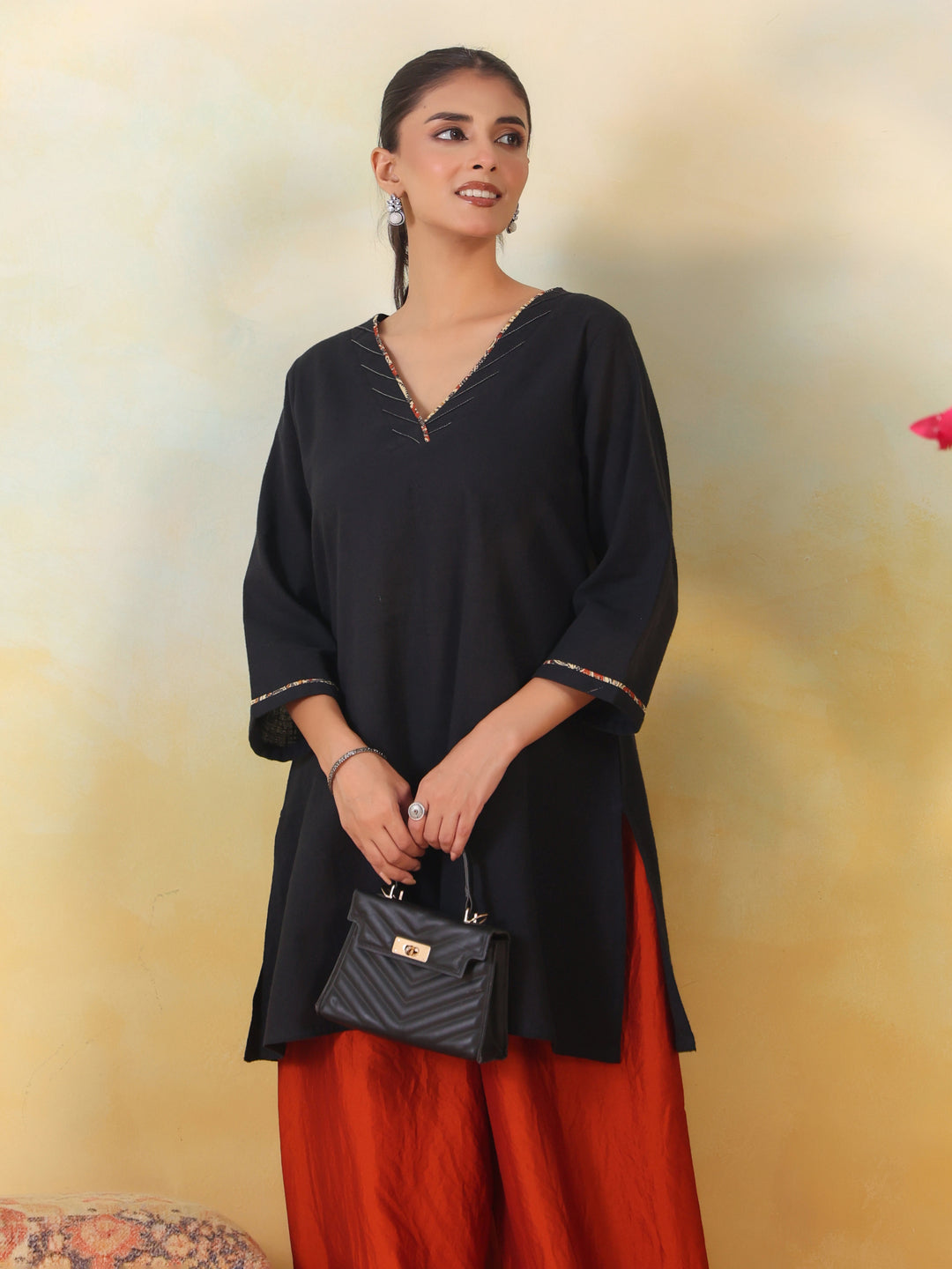 Solid Loose Fit Afgani Pant for Women