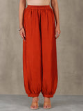 Solid Loose Fit Afgani Pant for Women