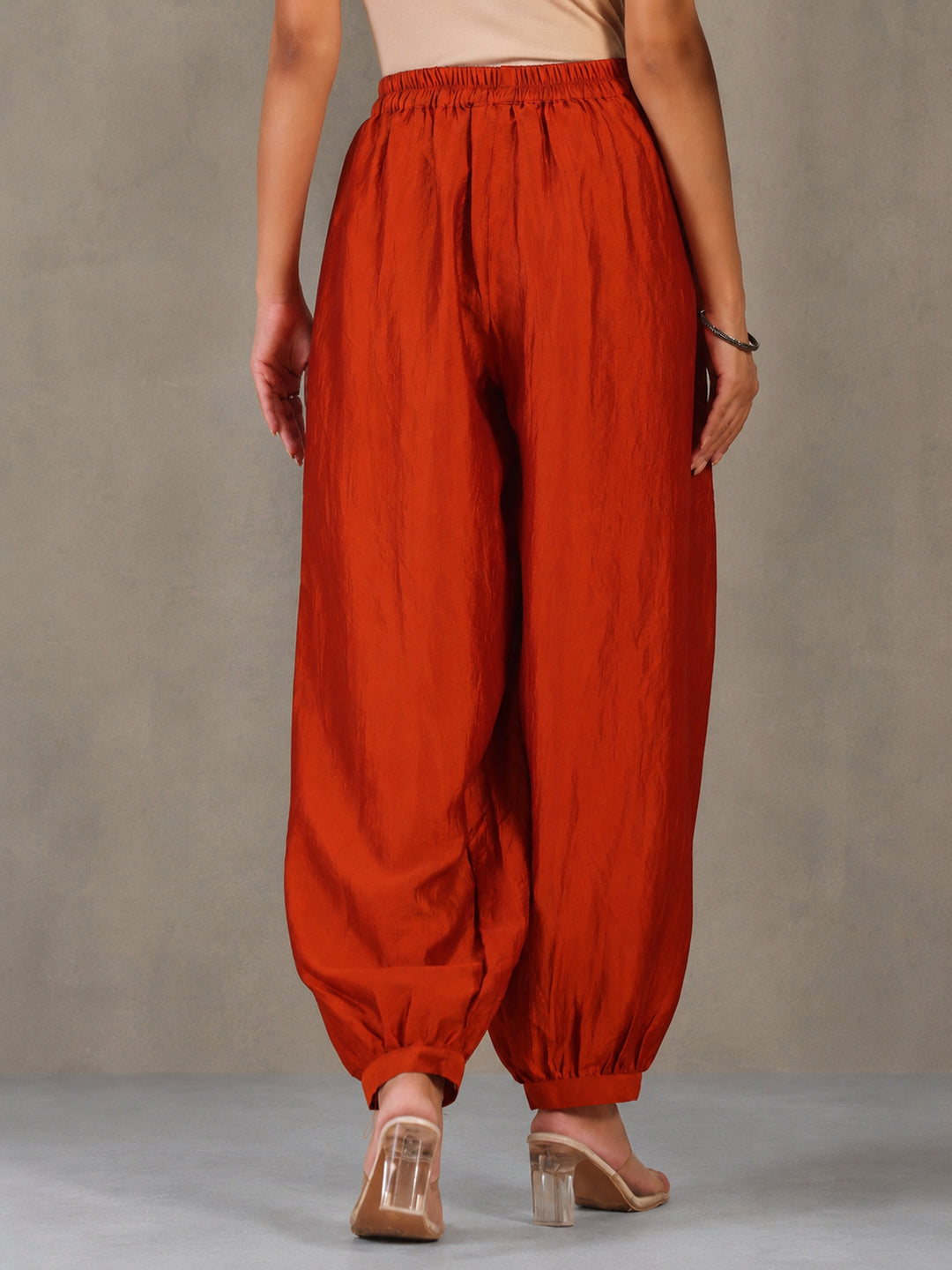 Solid Loose Fit Afgani Pant for Women