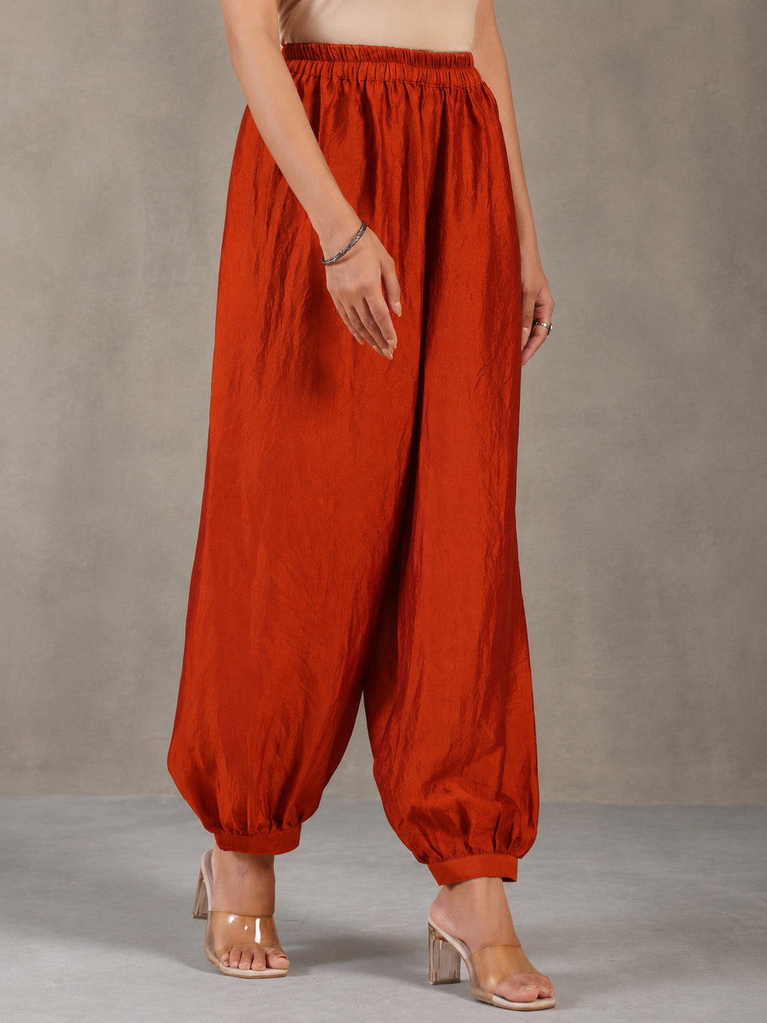 Solid Loose Fit Afgani Pant for Women