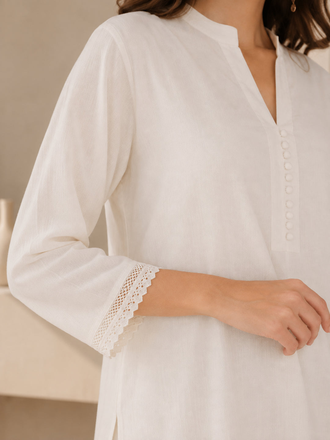 Solid Straight Pure Cotton Co-Ord Set
