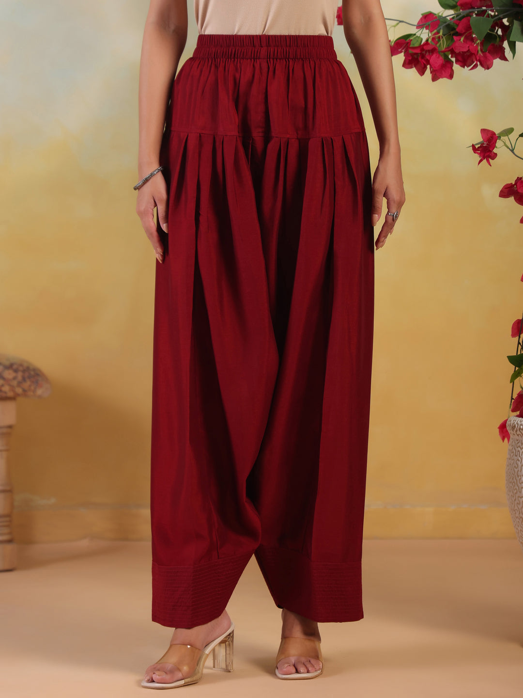 Solid Loose Fit Farshi Salwar