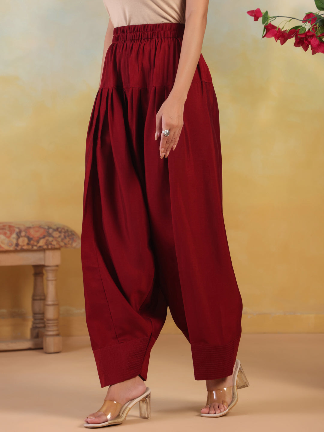 Solid Loose Fit Farshi Salwar