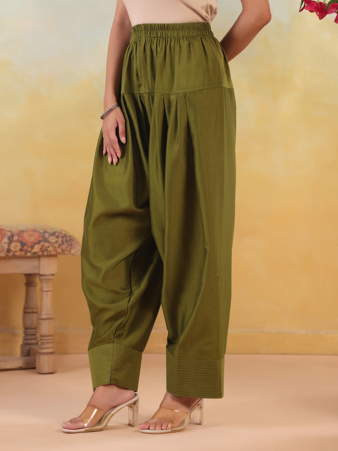 Solid Loose Fit Farshi Salwar