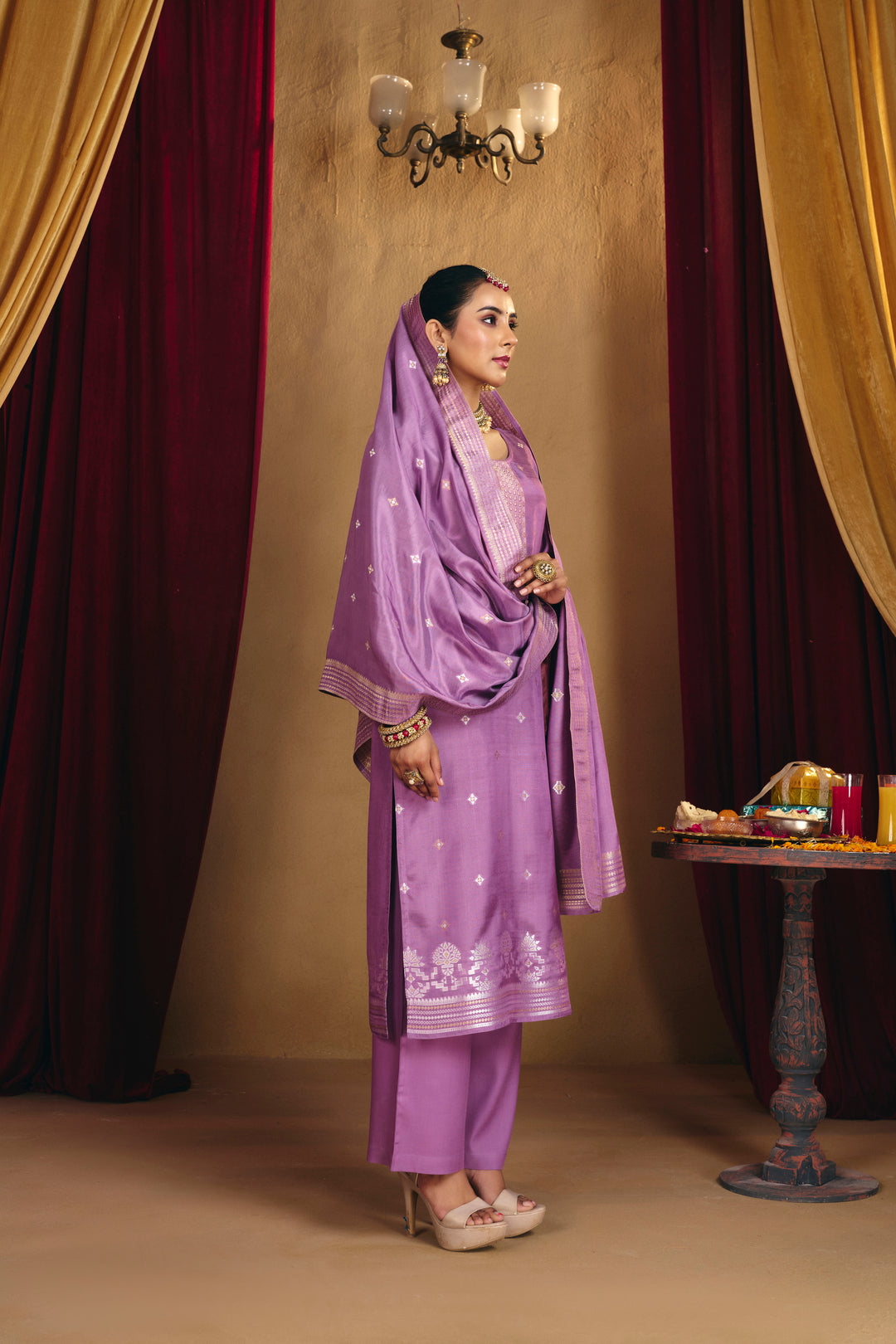 Floral Straight Kurta & Palazzos Sets